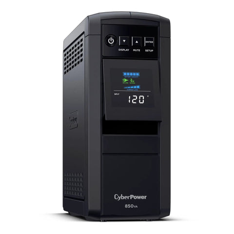 PFC Sinewave UPS Battery Backup And Surge Protector All In One 850VA/510W With 10 Outlets And AVR Mini-Tower Design UL Certified Protects Computers Workstations Network Devices And Telecom Gear