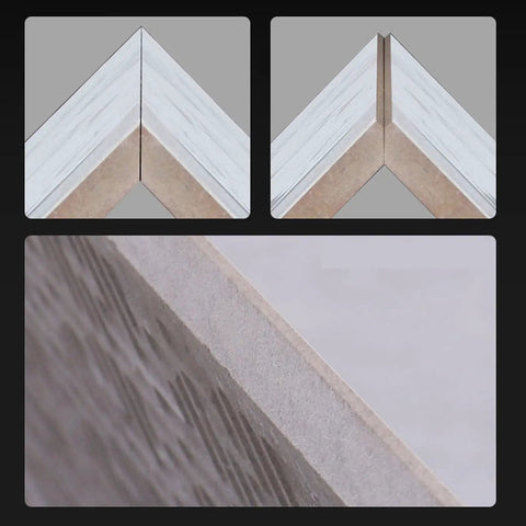 Close-up of 43 degree chamfered edges on ceramic tile, showcasing precise cuts made by Heavy Duty 1800 Watt Electric Tile Bevel Cutter.