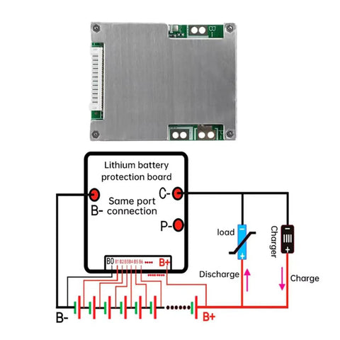 Rugged 13s Lithium Battery Protection Board With Smart Temperature Control And Real Time Cell Voltage Monitoring 50a Bms Pack Balancer circuit diagram