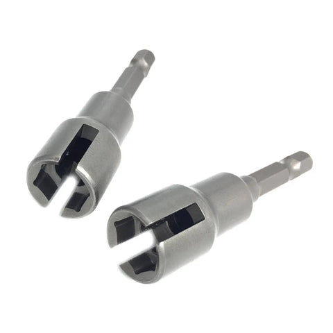 Two Pack Wing Nut Driver Set With Quarter Inch Hex Shank Socket Wrenches And Drill Bits For Panel Nuts And Bolts