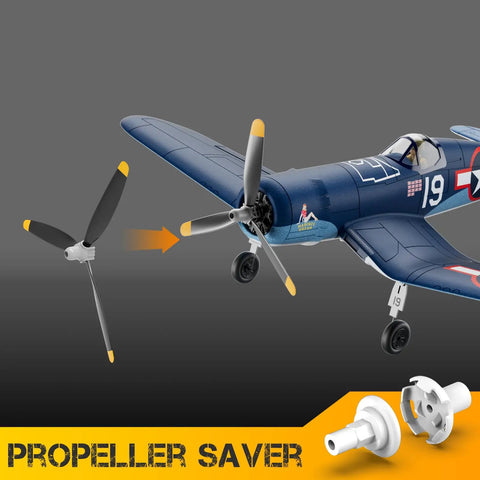 Brushless RC Plane For Adults With XPilot Stabilizer And 3D Aerobatics, F4U Corsair 500mm 4 Channel RC Airplane propeller saver