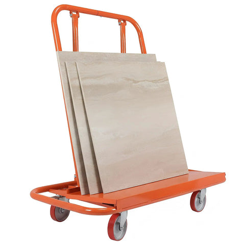Go To Heavy Duty Plasterboard Mobile Tool Cart with Detachable Material Handling Trolley loaded with sheets