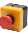 Emergency Stop Push Button Switch 1NO1NC 660V 10A Red With Box Industrial Grade Panel Mount Stop for Machinery Controls
