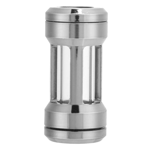 Drop Right In G1 Four Thread Connector For PC Liquid Cooling Systems With Tough Brass And Clear Acrylic Shell, stainless steel filter.