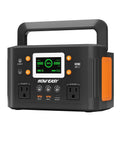 Portable Power Station Solar Generator 260W Continuous 500W Peak with 65W USB C PD Fast Charge, front view with ports.