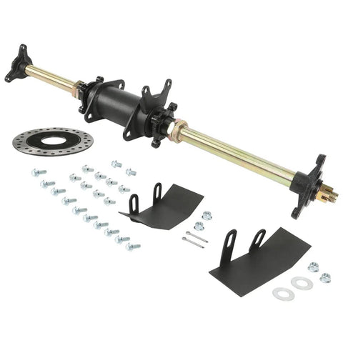 710mm 28 Inch Rear Axle Kit For Go Karts ATVs Quads And Buggy With 3 Stud Wheel Hubs Brake Disc And Full Hardware Set