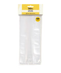 Clear Treat Party Bags 4x9.5 Inches, 150 Pack Great For Gifting, Party Favors, And Treat Wrapping shown in packaging.
