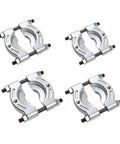 Four 2-inch heavy duty bearing splitters and separators for auto maintenance with angled edges, pro grade accessory.