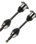 4WD Front Wheel Bearing Hubs And CV Axles Kit For Silverado 1500 Sierra Suburban Tahoe Yukon XL Avalanche And Cadillac Escalade ESV EXT AWD Ready To Roll Replacement Parts For A Smooth Quiet Ride And Easy Install, showing two front CV axles
