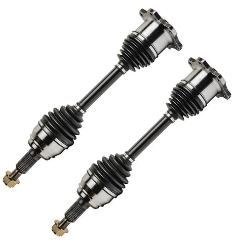 4WD Front Wheel Bearing Hubs And CV Axles Kit For Silverado 1500 Sierra Suburban Tahoe Yukon XL Avalanche And Cadillac Escalade ESV EXT AWD Ready To Roll Replacement Parts For A Smooth Quiet Ride And Easy Install, showing two front CV axles