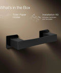 Honesty Pivoting Toilet Paper Holder With Quick Change Action And Clean Square Lines For A Sleek Modern Bath shown in box contents