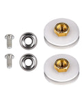 Heavy Duty Screen Roller Assembly 2 Pack Replaces 9311006 for Top Hung Sliding Patio Doors with concave wheels and screws.