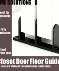 4 Pack Floor Mount Sliding Door Guides With Screws For 1 3 8 Inch Thick Doors, Bottom Track Guides For Barn Doors, Closets, Cabinets And Pocket Doors, Smooth ABS Material For Quiet, Durable Bathroom And Kitchen Use