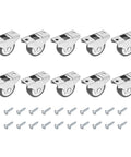 Smooth As Butter Mini Plate Casters 10 Pack Brown Nylon Wheels With Rock Solid Steel Base For Furniture Drawers Storage Bins And Weekend Home Hacks That Roll Like A Dream with steel mounts and screws.