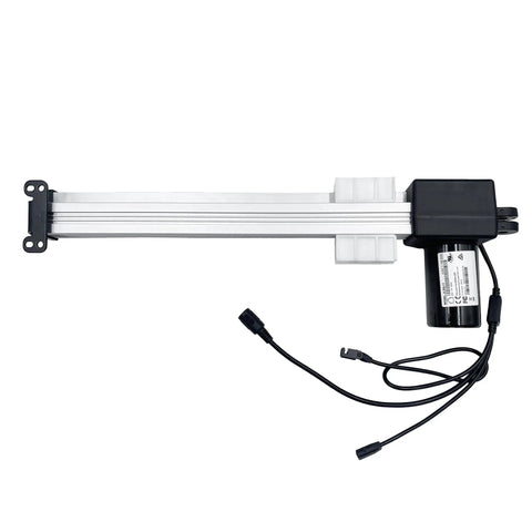 JLDQ 11 156 333K Linear Actuator for Power Recliner Lift Chair and Electric Sofa, aluminum build, side view with wiring