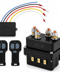 12V Wireless Winch Control Kit with 500A Relay and Dual Remotes for Trucks, SUVs, and ATVs Winches components