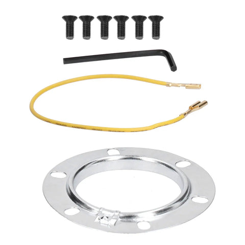 Aluminum 6 Bolt Steering Wheel Hub Adapter for Peugeot 206 1998 2016 with screws and wire, powder coated base