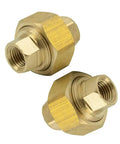 1/4 Inch Female NPT Union Brass Pipe Fitting Straight Connector Pack of 2, 1200 Psi, 1/4 Inch Female To 1/4 Inch Female, CA360 Brass With Dryseal Threads