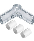 Three Way 90 Degree Pipe Cross Connector Clamps For One Half Inch EMT Conduit With PE Adapter Shims, carbon steel electrogalvanized