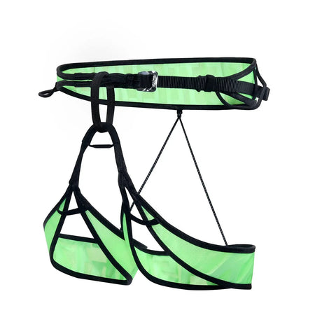 Go-To Ultralight Mountaineering Harness For Rock Climbing And Skiing, green adjustable comfort high-strength fiber belt