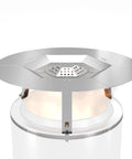 Upgraded Heat Deflector For Solo Stove Yukon 27 Inch showing on white background. 304 stainless steel with detachable legs and fix hoop.
