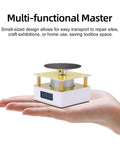 Heavy Duty Mini Disc Sander Runs Butter Smooth At 10000 Rpm Adjustable Bench Grinder for Wood and Metal shown in hand.