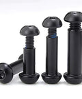 5 Pack Mountain Bike Shock Absorber Screws 17 To 82mm M8 Steel Bolts For Full Suspension Bikes Scooters Roller Skates And Machinery Parts Heavy Duty Ready To Install in black finish, displayed in varying lengths.