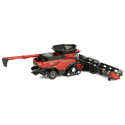 1/64 Scale Case IH Axial-Flow AF11 Combine With Draper Head And 16 Row Corn Head MacDon FD250 For Realistic Harvest Play