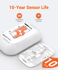 Open back of Two Pack Carbon Monoxide Alarm With Digital LCD Display CO Detector With Replaceable Battery Three LED Indicator Lights