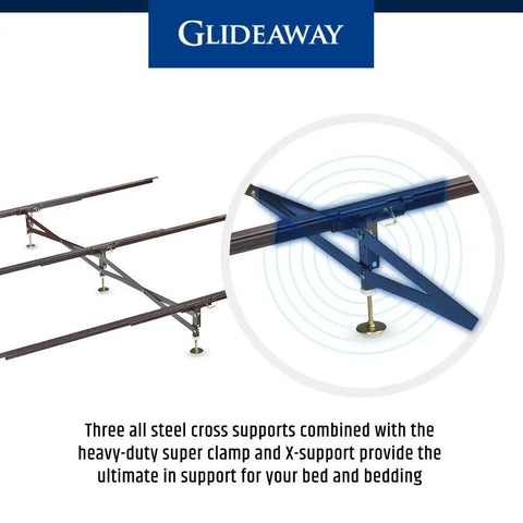 Badass X Support Bed Frame Reinforcement Kit With Three Heavy Duty Cross Bars And Ultra Sturdy Center Leg for secure bed support