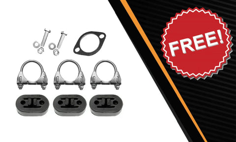 Free gaskets clamps hangers nuts from Beefed Up Stainless Steel Exhaust System Kit With Resonator And Intermediate Pipe For Chevrolet Impala 2006 2011 3 5L Direct Fit Muffler Replacement Includes Free Gaskets Clamps Hangers And Nuts