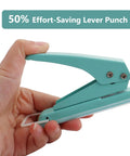 Heavy Duty Quarter Inch Hole Puncher For Paper And Crafts, handheld single hole punch, lever action, dope metal build, in hand