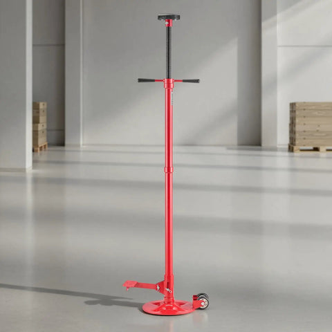 Front view of Heavy Duty Underhoist Stand For Vehicle Lifts, 1,653 Lb Capacity, Two Wheels, Adjustable Height From 51.97 To 80 Inches