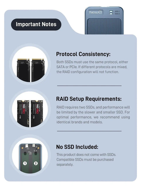 Important notes on Heavy Duty Dual Bay Nvme Enclosure Boasts Straight Up Raid 0 1 Jbod And No Sweat Clone Mode.
