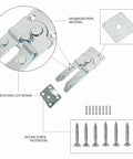 Clip Style Must-Have Galvanized Iron Sofa Connector, interlocking design with screws, shown in detailed close-up.