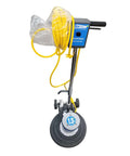 17 Inch Heavy Duty Floor Buffer Machine Complete Cleaning Bundle With Pad Driver And Starter Pads For Commercial And Industrial Floors, High Torque Motor, Ergonomic Handle, Durable Construction For Pro Grade Floor Care, front view with 1.5 hp motor and cord.