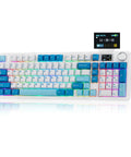 Sick Wireless Mechanical Keyboard With 97 Key Layout Built In Smart Screen Rotary Dial Knob Custom Pbt Keycaps, vibrant keycaps and built-in display.