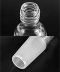 24 By 40 Standard Taper Inner Joint Thermometer Adapter Set Borosilicate Glass 2 Pack For Precise Vapor Temperature Readouts In Lab Glassware Classroom Friendly Pro Gear For Benchtop Setups, close-up 24/40 threaded bore and glass joint