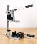 Versatile Drill Stand And Press Converter For Portable Drills, sturdy steel build with dual hole support for accurate drilling.