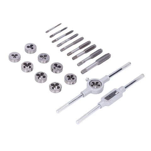 Zoeyilan 20 Piece Tap And Die Set Tool Steel Thread Repair Kit For Car Auto Body Diy Aluminum Cast Iron M3 To M12 Sizes With Storage Box, tap dies and holders