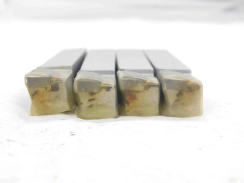Four Piece Square Carbide Braze Tool Bits Set Workhorse Quality One Half Inch Square Shank Three And Three Eighths Inch Overall Length view