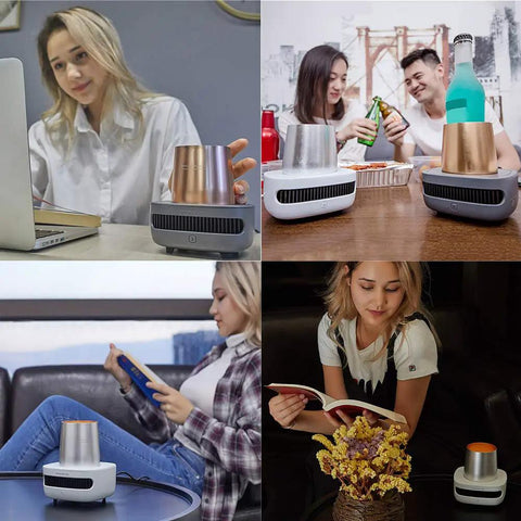 Keep Your Morning Sip Hit The Spot With This Versatile Travel Coffee Mug Warmer That Heats Or Chills Drinks Quickly Ideal For Commutes Desk Work And Home Offices, featuring a stylish electric mug holder.