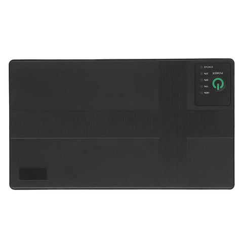 Portable UPS Battery Backup Stores 20000 Mah Of Ready To Go Juice For Cameras Routers And Media Devices Delivers Steady Outlets from above