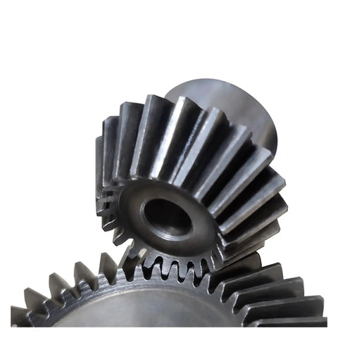 Close-up of Modulus Bevel Gear Set 1.5 2 3 M 13T To 26T 15 To 45 Teeth 45 Steel Mechanical Power Transmission Gear