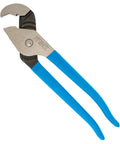 Parrot Nose Tongue And Groove Pliers 410 with double tongue and groove, 9 1/2 inch length, 1 1/8 inch jaw, blue handles.