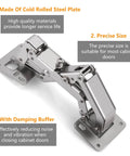 Two Pack 170 Degree Concealed Door Hinges For Corner Kitchen Cabinets, Full Overlay Replacement Hardware With Damping Buffer, Lightweight Cold Rolled Steel, Durable Cabinet Door Hinge Set