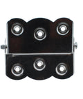 Front view of 2 Pack Spring Loaded Self-Closing Door Hinges 66mm And 2.6 Inch Stainless Steel Silver Heavy Duty Cabinet Hinge