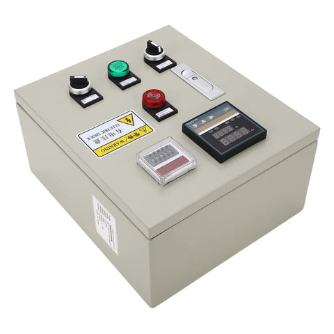 PID Temperature Controller For Heavy Duty Industrial 3 Phase 15KW 380V Digital Display Box With Integrated Components For Oven Curing Machine Temperature Regulation And Precision Thermostat Control, front view