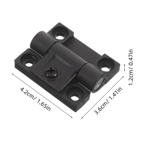 Adjustable Multi Angle 90 Degree Torque Friction Cabinet Hinge Set Black Plastic Pair For Closet Doors And Cabinets With Easy Install And Smooth Operation