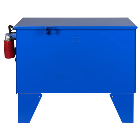 Heavy Duty 16 Gauge Steel Badass Industrial Parts Washer With Triple Stage Filtration System Model Pw00270 in blue.